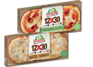 Italpizza mette tutti d’accordo con la nuova gamma di pizze 12x30: formato più piccolo, tre nuovi gusti