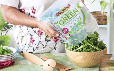 Un Sacco Green, le insalate in busta biodegradabile
