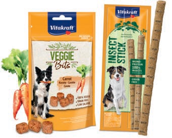 Novità Vitakraft per cani: snack vegetariani e agli insetti