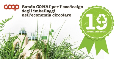 Coop premiata al “Bando per l’ecodesign degli imballaggi nell’economia circolare” promosso da Conai