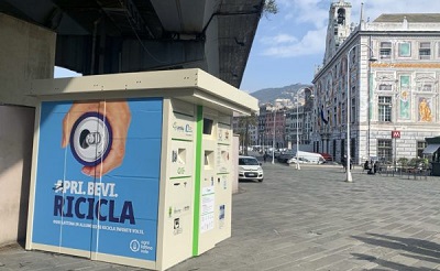 A Genova inaugurato il primo eco-compattatore per le lattine in alluminio