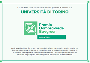 L’Università di Torino vince il Compraverde Buygreen 2019