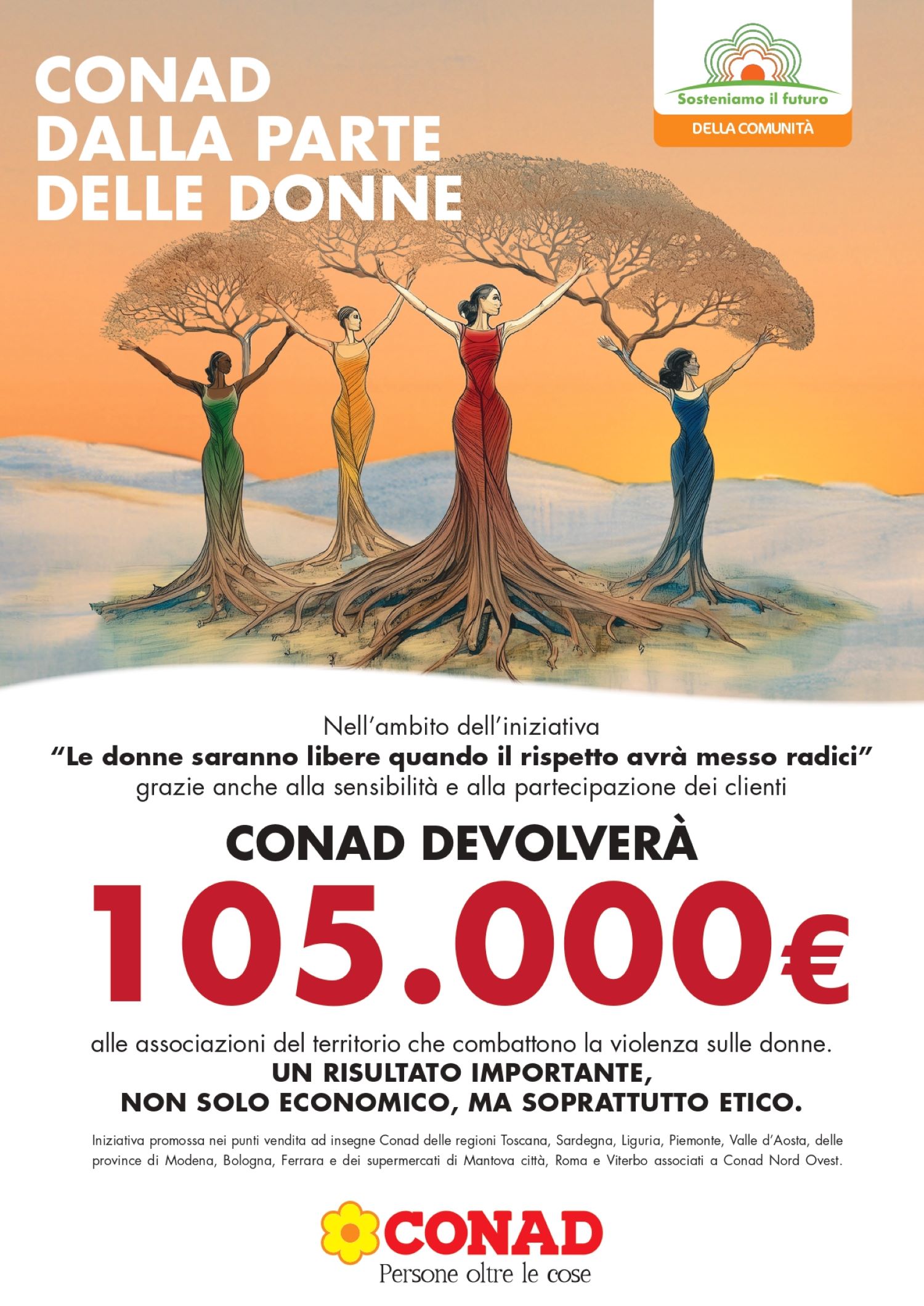 Conad Nord Ovest devolve 105.000 euro contro la violenza di genere