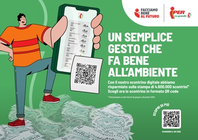 Iper La grande i: scontrini digitali in tutti i punti vendita dell’insegna
