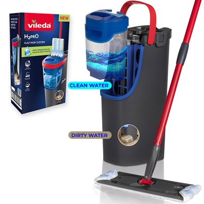 Acqua sempre pulita con il sistema lavapavimenti Vileda H2PrO