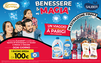 Spuma di Sciampagna e Sauber: nuovo concorso a premi Benessere & Magia