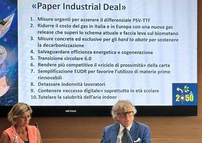 Assocarta: presentato a Roma il “Paper Industrial Deal”