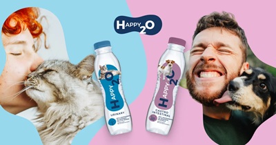 Nasce Happy2O: il primo brand italiano di acque funzionali dedicate a cani e gatti