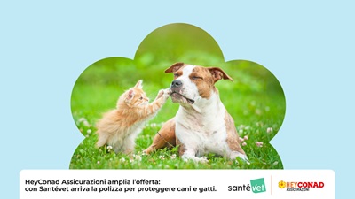 HeyConad Assicurazioni con Santévet per la salute degli animali domestici