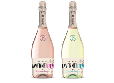 Caviro lancia tavernellow 3% vol, spumante low alcol