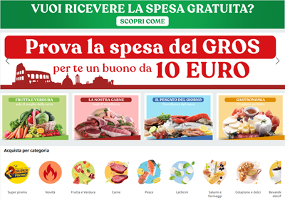 La qualità e la convenienza di Gros ora disponibili su Amazon per i clienti di Roma